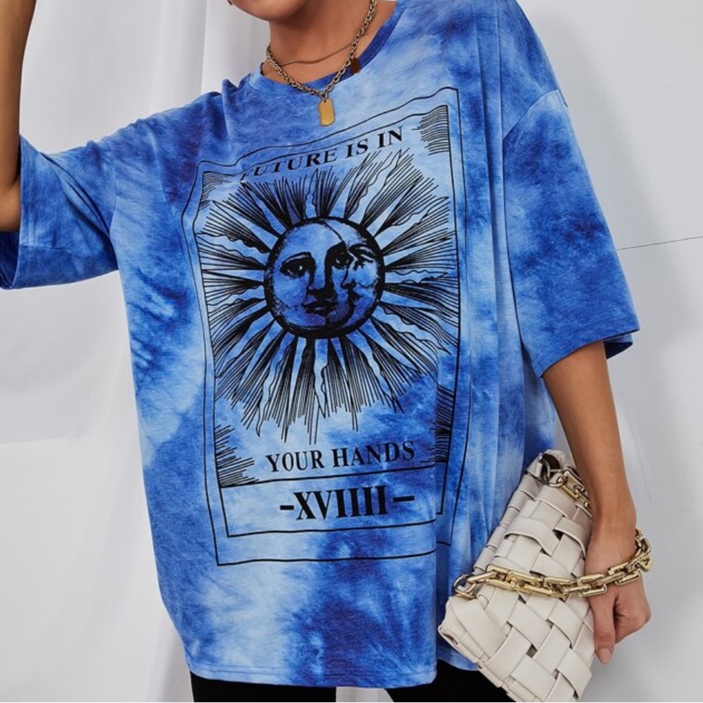 Sun Print Tie Dye Oversized
T-Shirt/medium